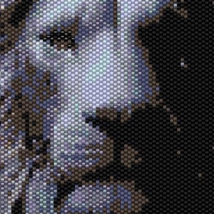 Detailreiches Muster mit einem Löwen und zarten Rosen, das Luxus und Kunstfertigkeit vereint.