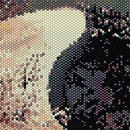 Feines Yin-Yang-Muster, das die perfekte Harmonie zwischen Licht und Dunkelheit darstellt.