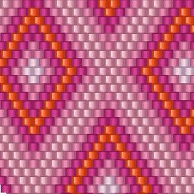 Feines Häkelmuster, das ein luxuriöses Design aus schimmernden Diamanten in sanften Tönen zeigt.