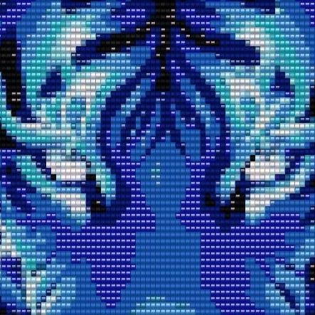 Ein elegantes Muster eines Tigers, das kunstvolle Details und lebendige Farben zeigt.