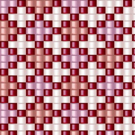 Rotes und weißes Woven-Design, das sich hervorragend für die Herstellung von Armbändern eignet.