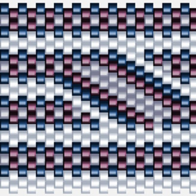 Woven pattern featuring elegant blaue, rote und weiße Streifen in harmonischer Anordnung.