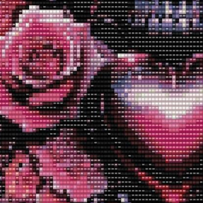 Detailreiches Muster eines Totenkopfs mit Rosen, perfekt für Ihre Perlenweben-Kreationen.