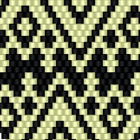 Stilvolles Häkelmuster mit einem harmonischen Design in Schwarz und Gelb, perfekt für Häkelarbeiten.