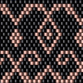  Ein elegantes Muster aus schwarzen und pinken Dreiecken, ideal für Häkelprojekte.