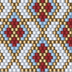 Exquisites Muster für eine Perlenkette, das durch ein modernes geometrisches Design besticht.