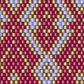 Ein elegantes Muster aus lila und blauen Dreiecken, das eine harmonische und stilvolle Ästhetik vermittelt.