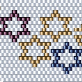  Ein elegantes, mehrfarbiges Perlenmuster mit verschiedenen kunstvollen Designs.