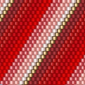  Elegantes Häkelmuster mit roten und weißen Streifen, perfekt für stilvolle Handarbeiten.