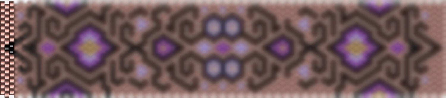 Perlenkette häkeln Mustervorlage bronze schwarz lila violet