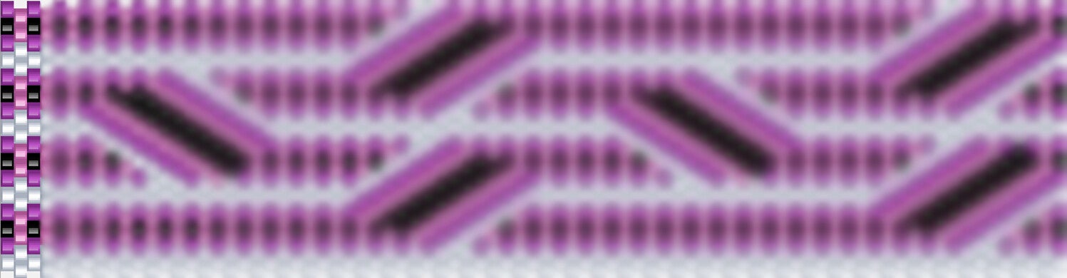 Ein luxuriöses, lila und schwarzes Woven-Muster, das zeitlose Eleganz verkörpert.