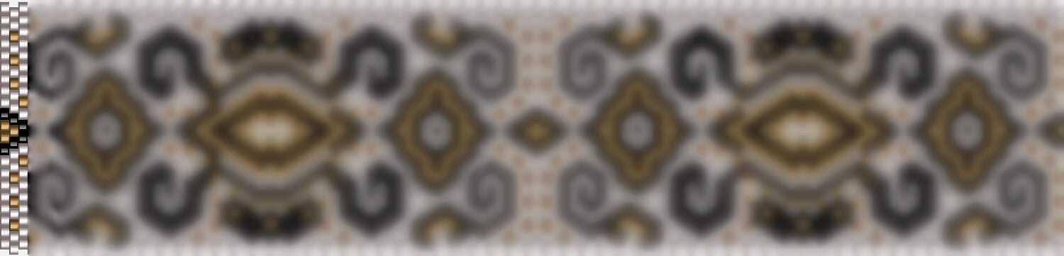 Raffiniertes Häkelmuster in edlem Schwarz und Gold, perfekt für stilvolle Handarbeiten.