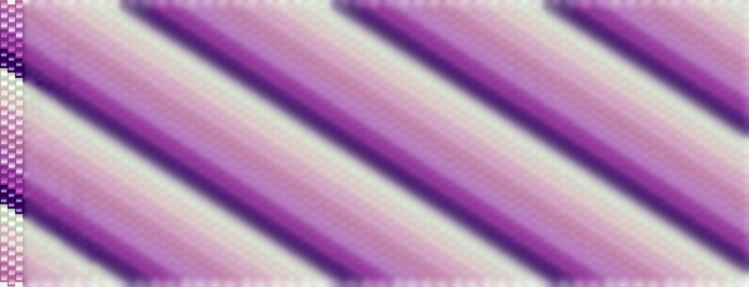 Raffiniertes lila-weißes Streifenmuster, perfekt für luxuriöse Häkelprojekte.