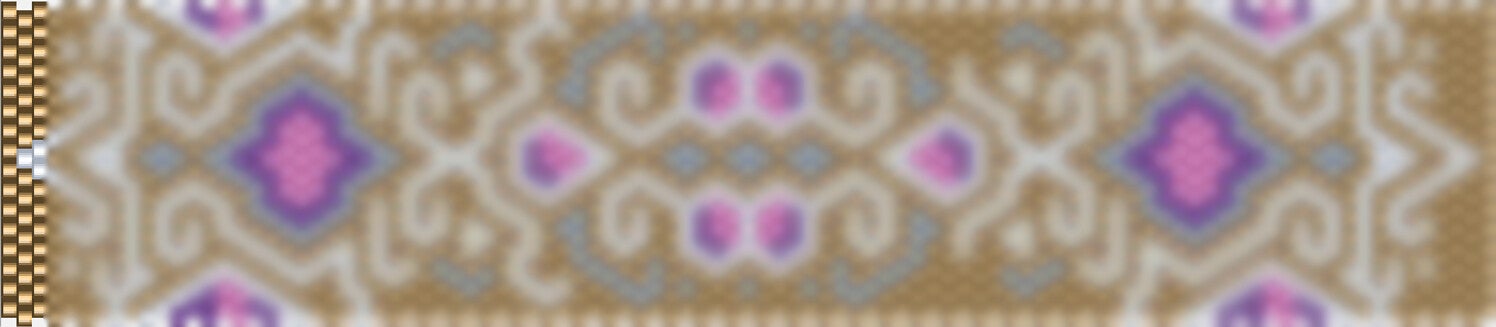 Perlenkette häkeln Mustervorlage gold weiss lila rosa 