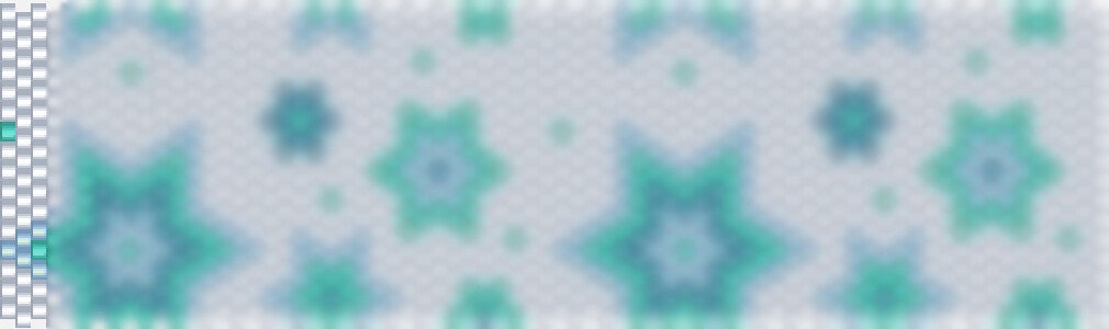 Luxuriöses, gemustertes Gewebe in Blau und Grün mit einem stilvollen Kreuzmuster, perfekt für kreative Häkelarbeiten.