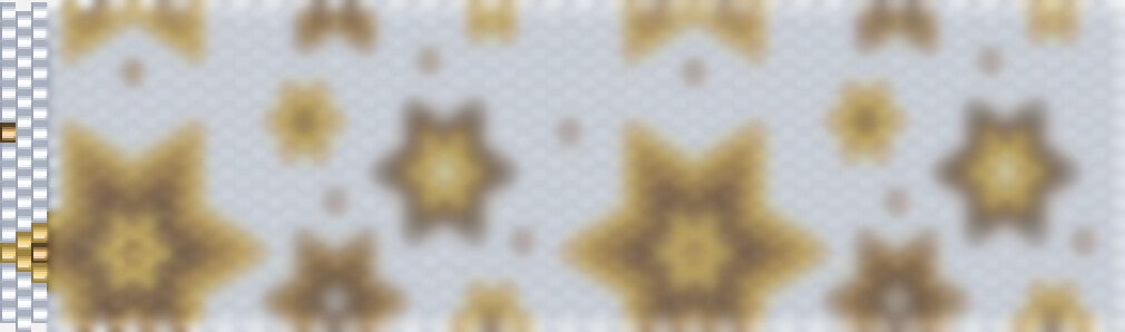 Perlenkette häkeln Mustervorlage weiss gold bronze braun sternenmuster