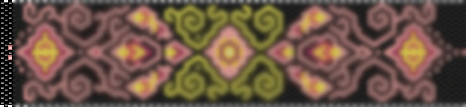 Stilvolles Häkelmuster mit einem raffinierten schwarzen und lila Design, ideal für kreative Handarbeiten.