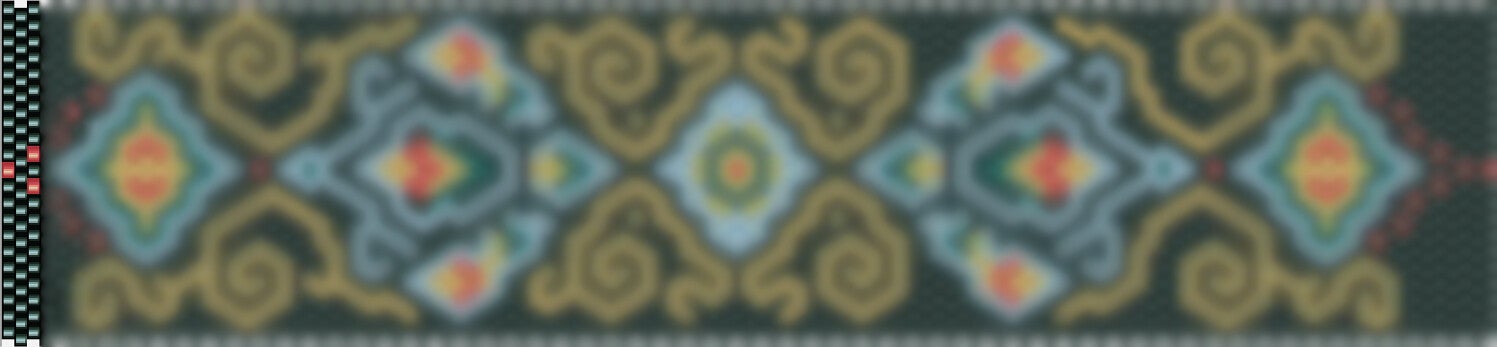 Stilvolles Häkelmuster mit einem raffinierten schwarzen und lila Design, ideal für kreative Handarbeiten.