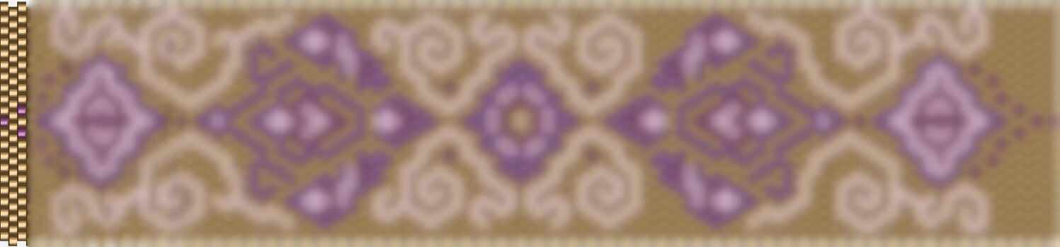 Stilvolles Häkelmuster mit einem raffinierten schwarzen und lila Design, ideal für kreative Handarbeiten.