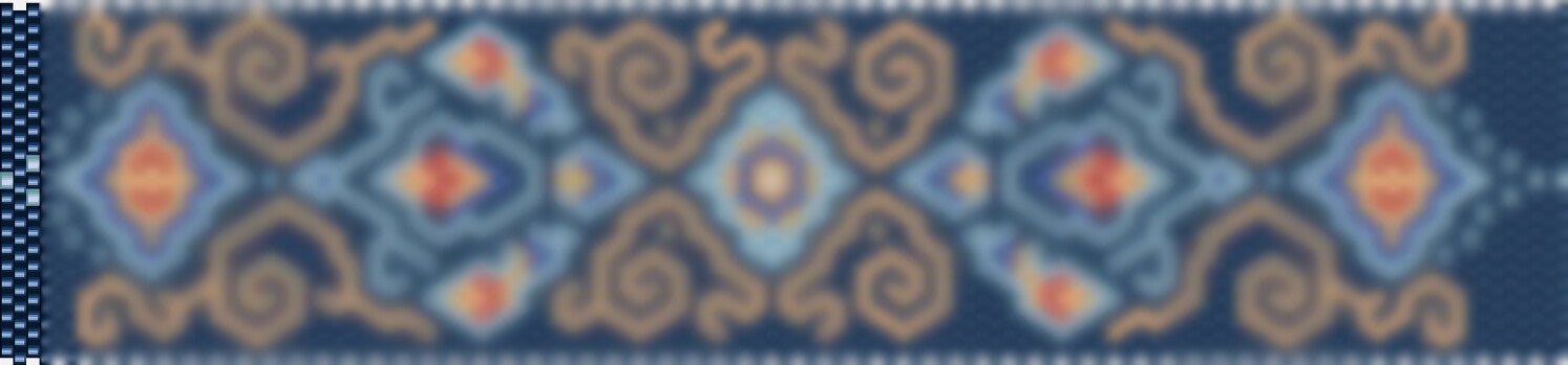 Stilvolles Häkelmuster mit einem raffinierten schwarzen und lila Design, ideal für kreative Handarbeiten.