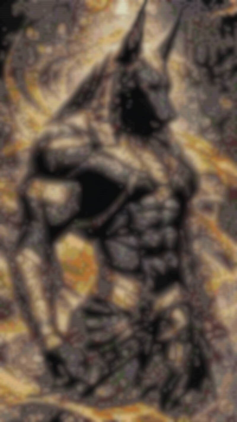 Muster von Anubis, dem ägyptischen Gott der Toten, kunstvoll und detailliert gestaltet.