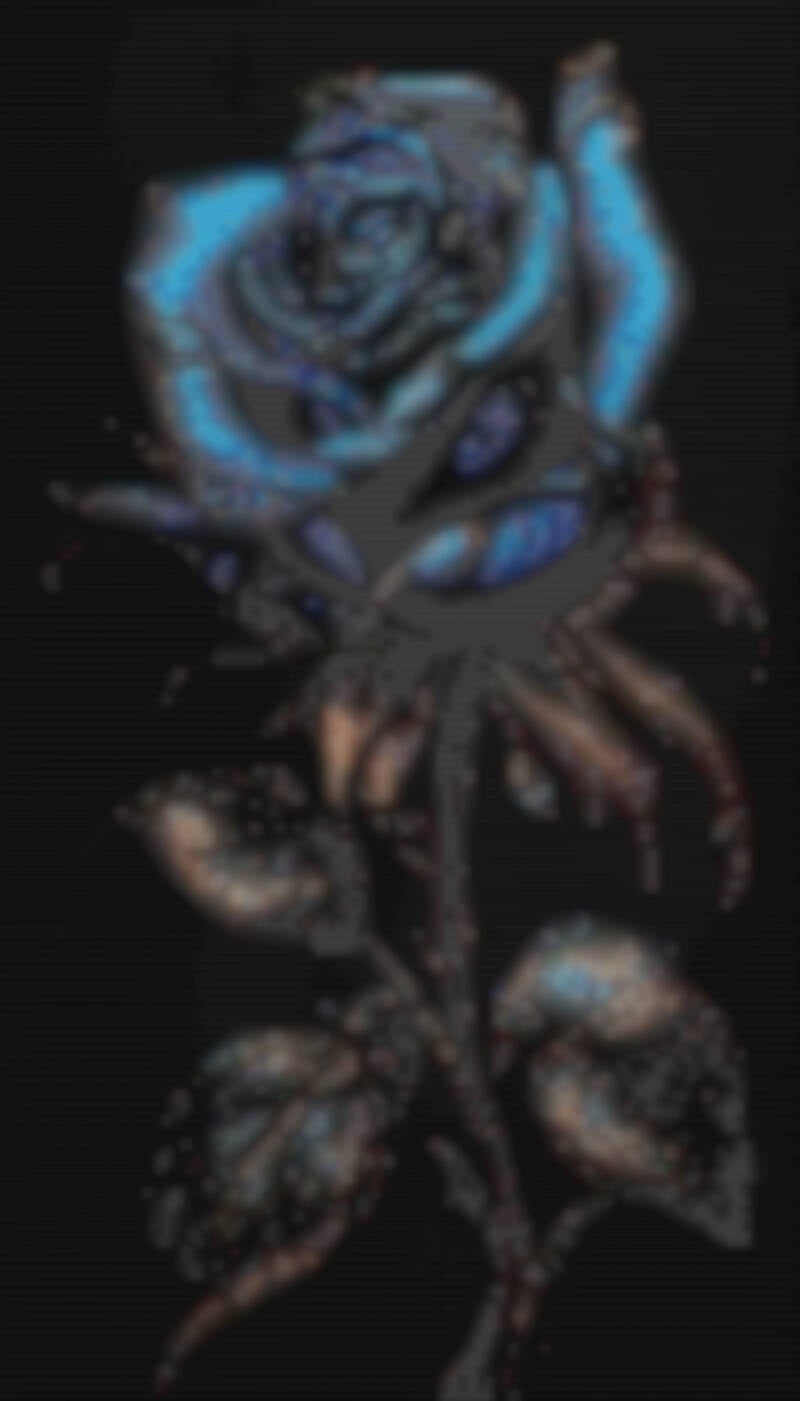 Eine blaue Rose auf schwarzem Hintergrund, die Eleganz und Mystik ausstrahlt.