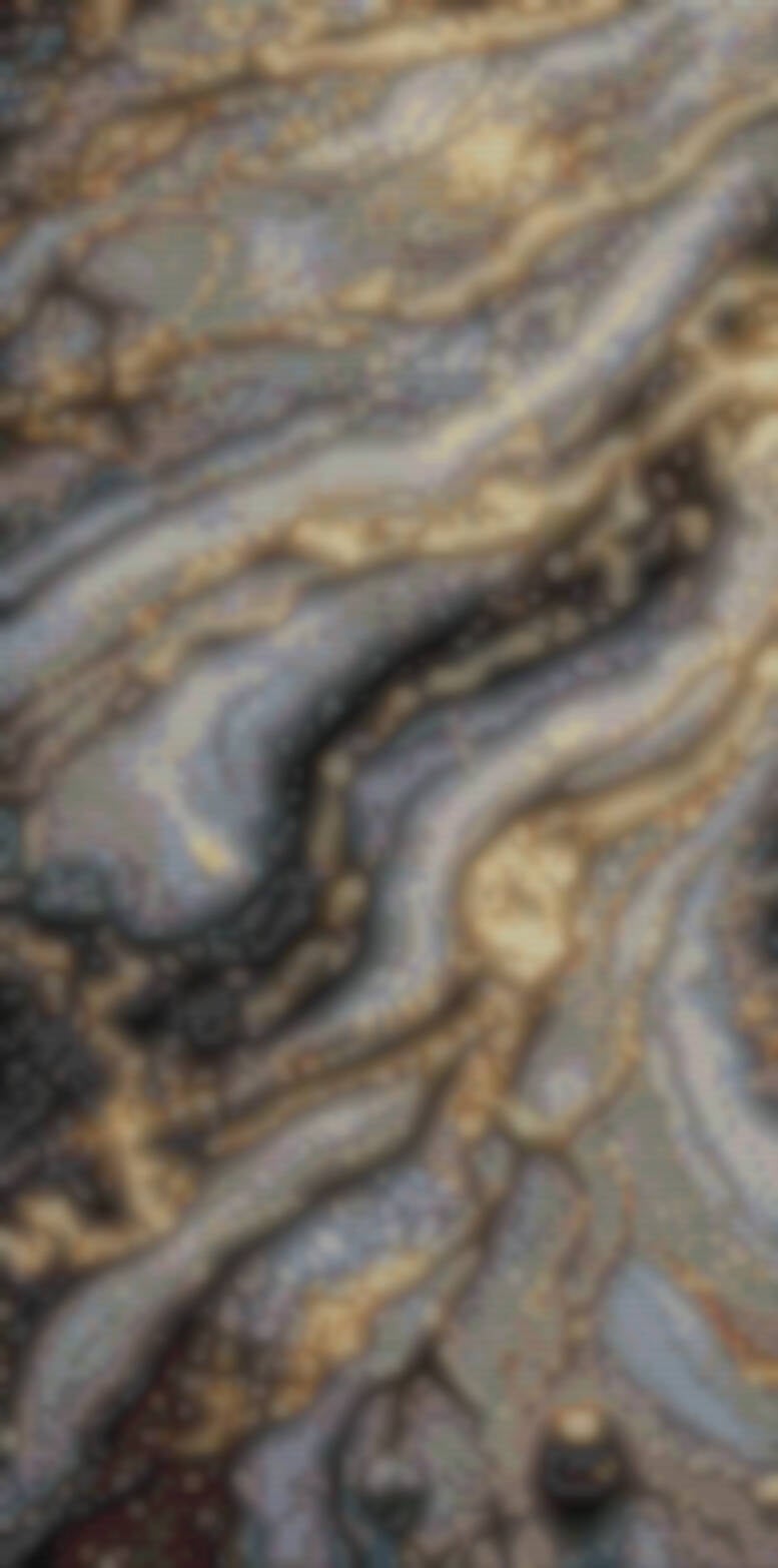 Perlenwebenmuster in Gold und Schwarz mit Marmor-Effekt, ideal für kreative Perlenweben-Projekte.