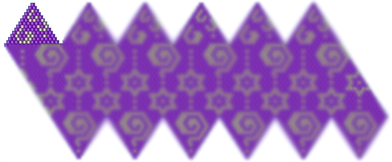 Weihnachtskugel aus Perlen häkel Mustervorlage silber violet