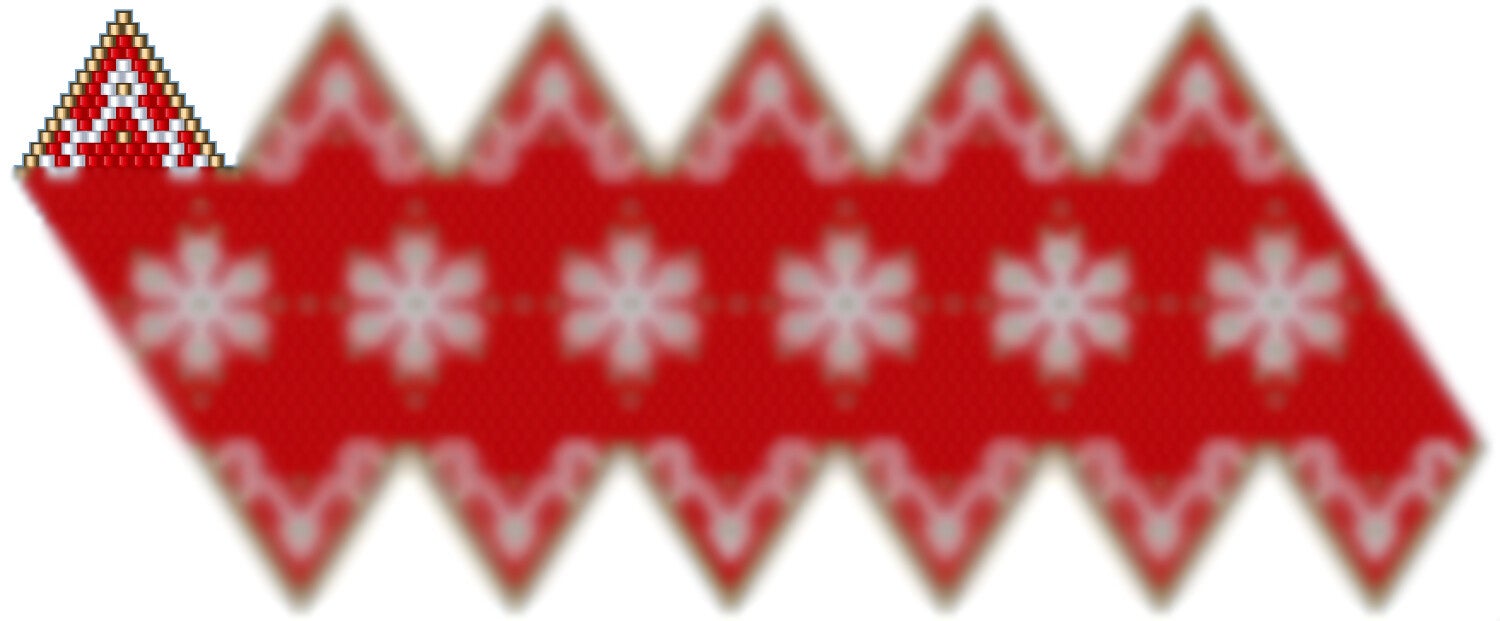 Weihnachtskugel aus Perlen häkel Mustervorlage