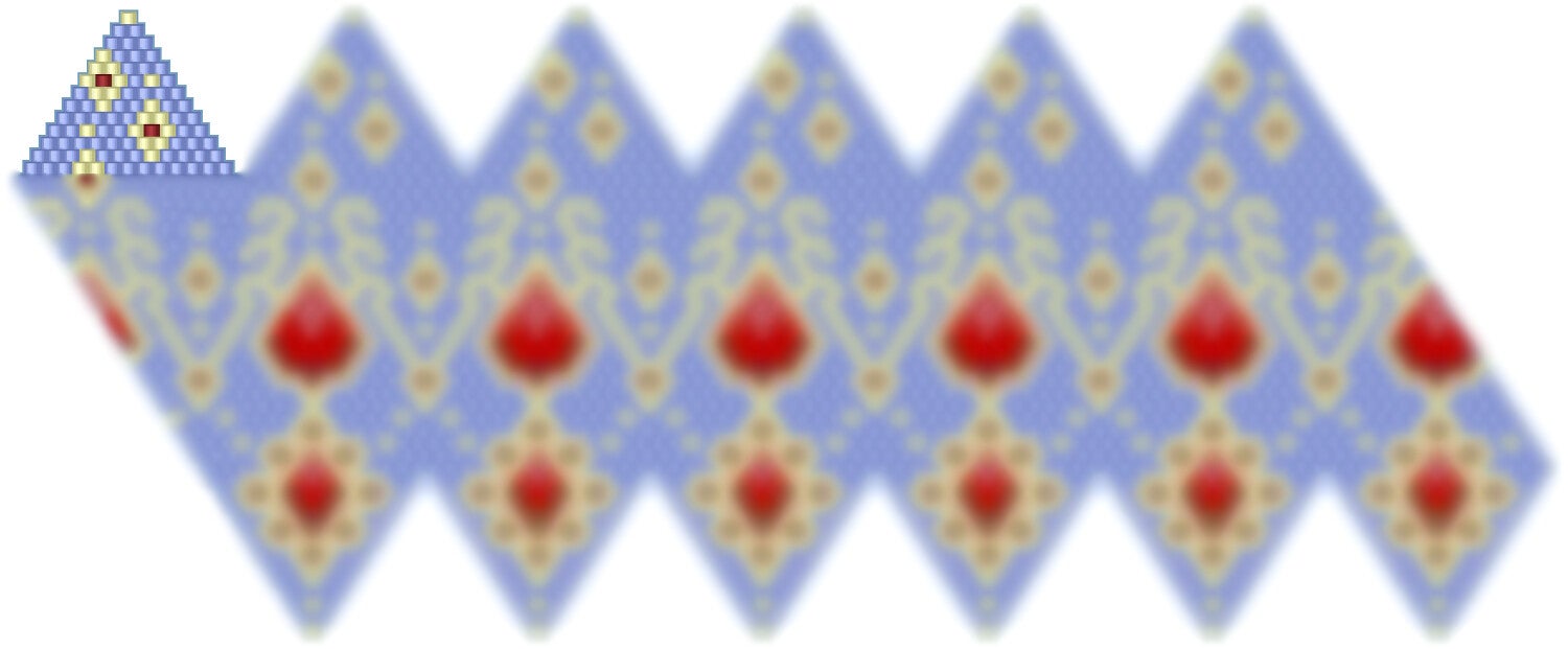 Weihnachtskugel aus Perlen häkel Mustervorlage