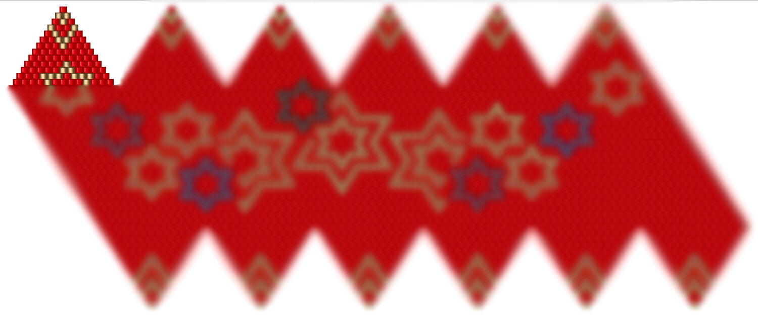 Weihnachtskugel aus Perlen häkel Mustervorlage