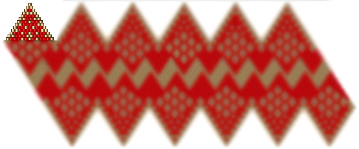 Weihnachtskugel aus Perlen häkel Mustervorlage