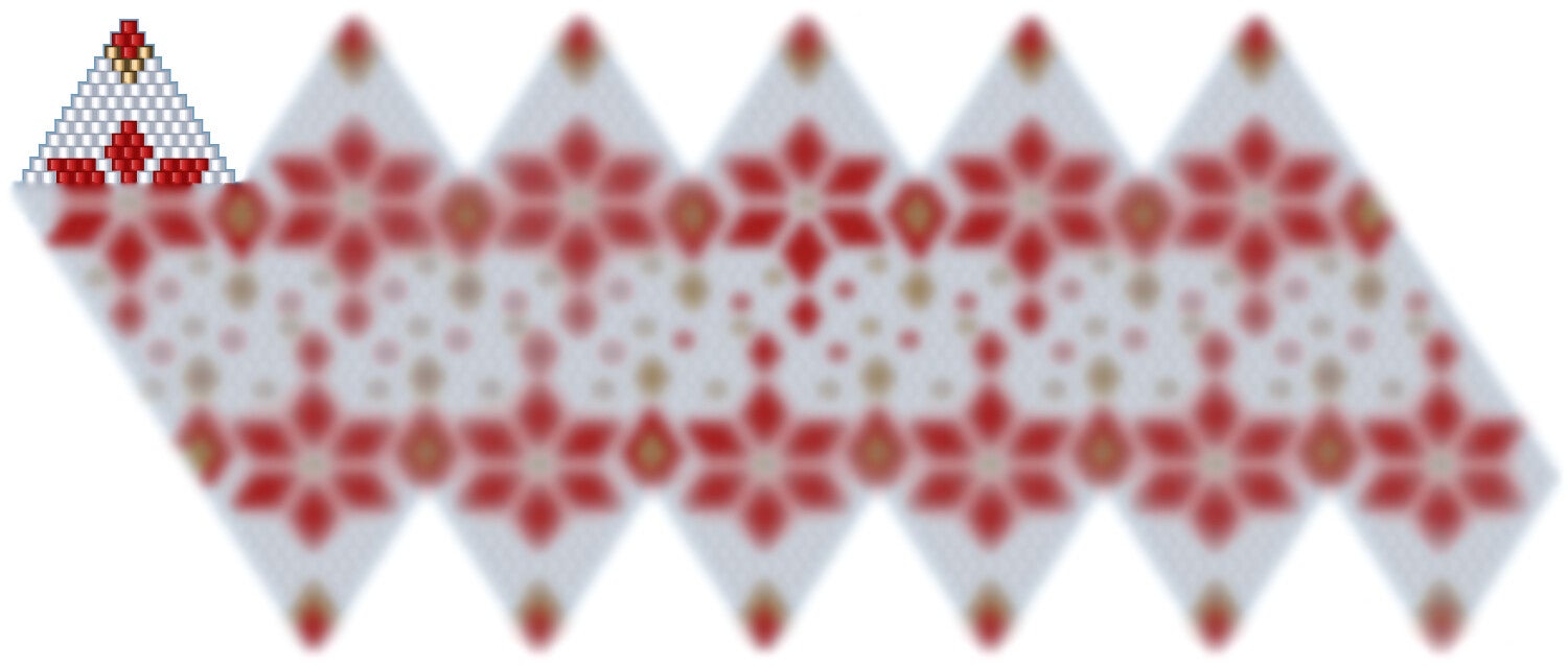 Weihnachtskugel aus Perlen häkel Mustervorlage