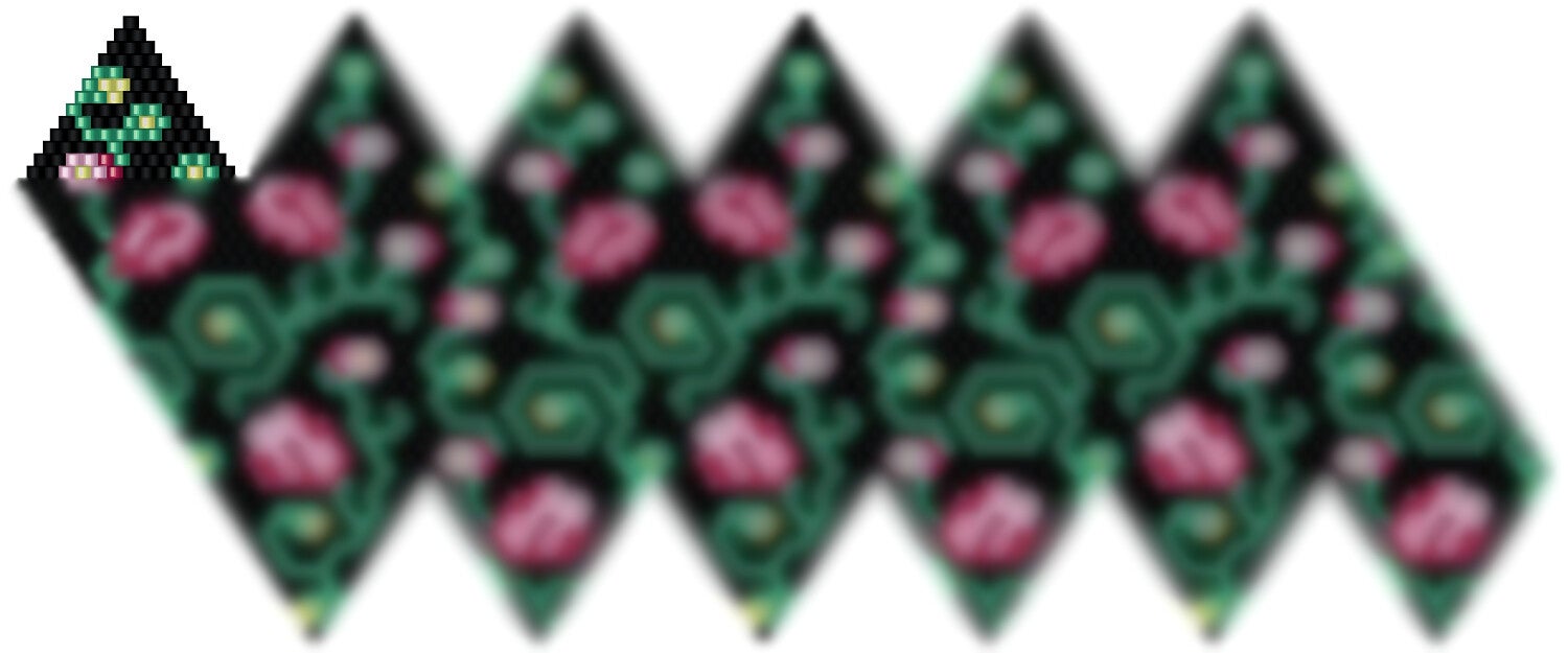 Weihnachtskugel aus Perlen häkel Mustervorlage