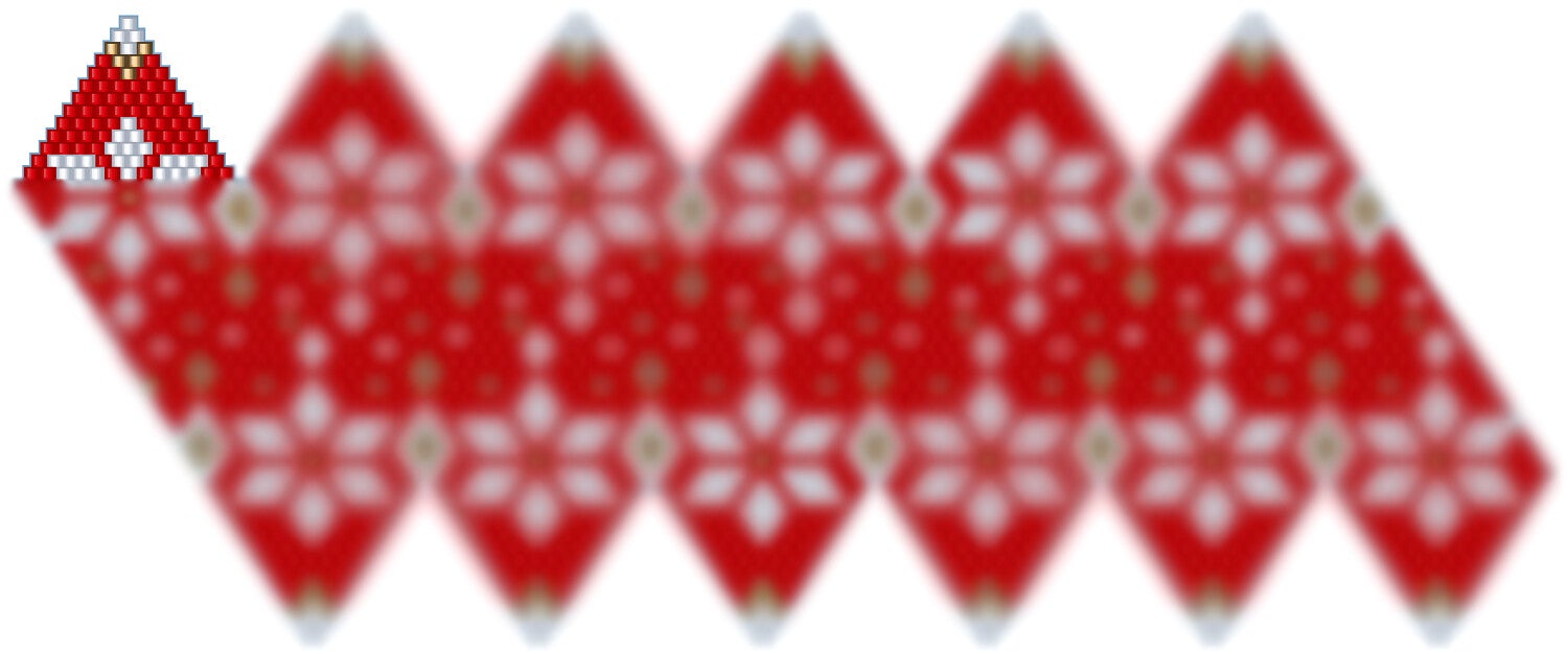 Weihnachtskugel aus Perlen häkel Mustervorlage