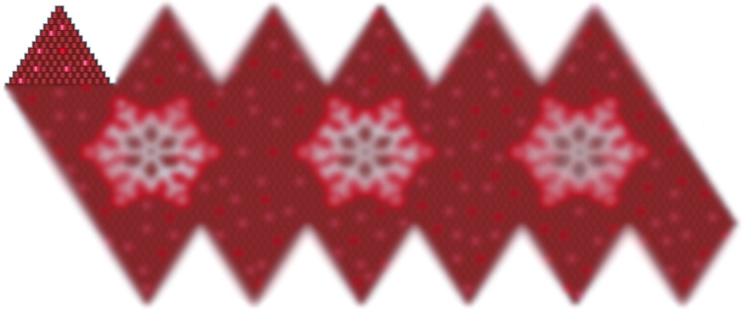 Weihnachtskugel aus Perlen häkel Mustervorlage