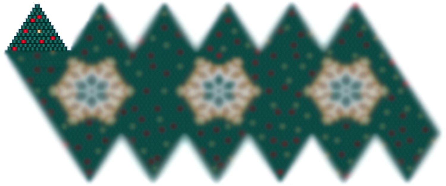 Weihnachtskugel aus Perlen häkel Mustervorlage