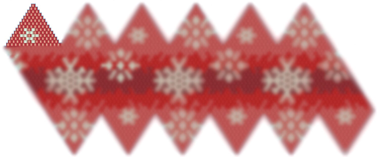 Weihnachtskugel aus Perlen häkel Mustervorlage