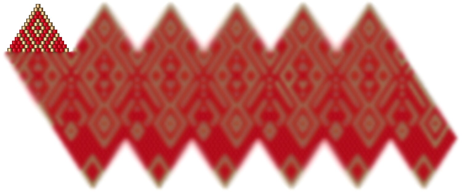 Weihnachtskugel aus Perlen häkel Mustervorlage