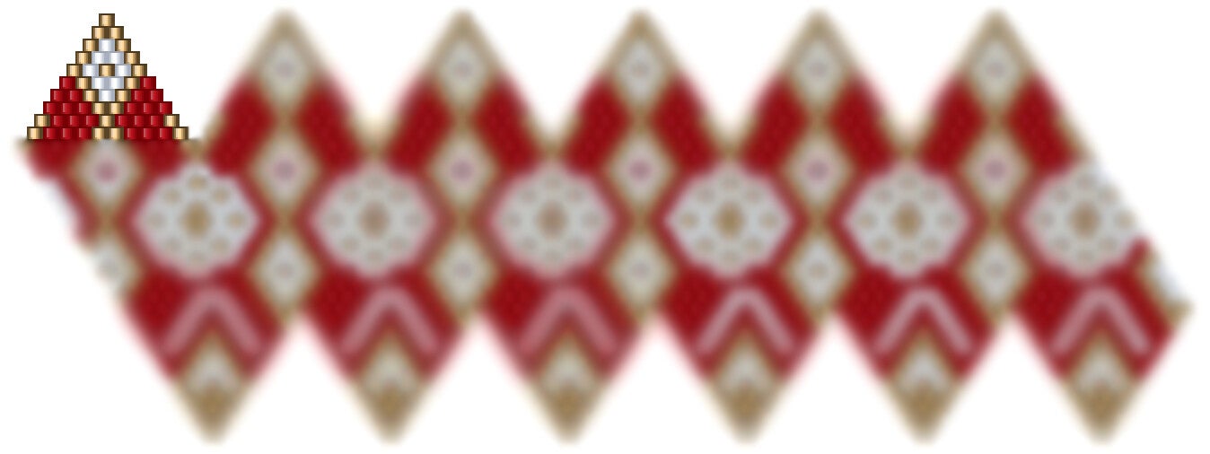 Weihnachtskugel aus Perlen häkel Mustervorlage