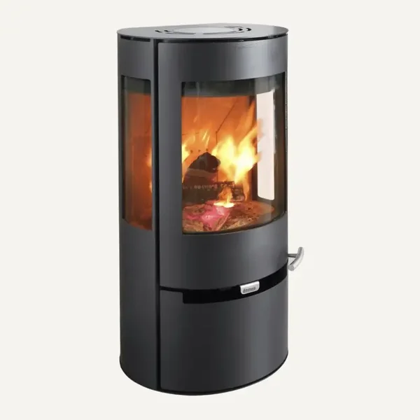 Aduro 9 Kaminofen Holzofen, Gehäuse Schwarz, 3-Seiter