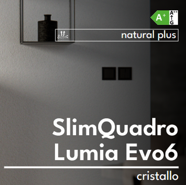 Slim Quadro Lumia Metalcolor in matt schwarz/bronze , Cristallo in weiß/schwarz, Stone, Kanalisierbar
