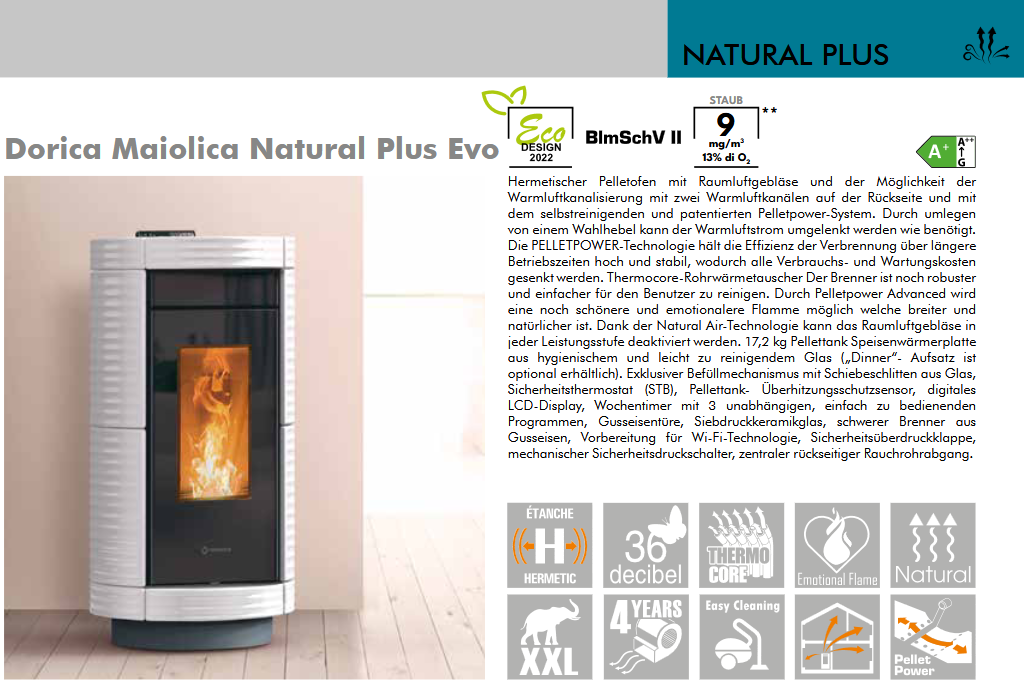 Dorica Maiolica Natural Plus EVO Kanalisierbar