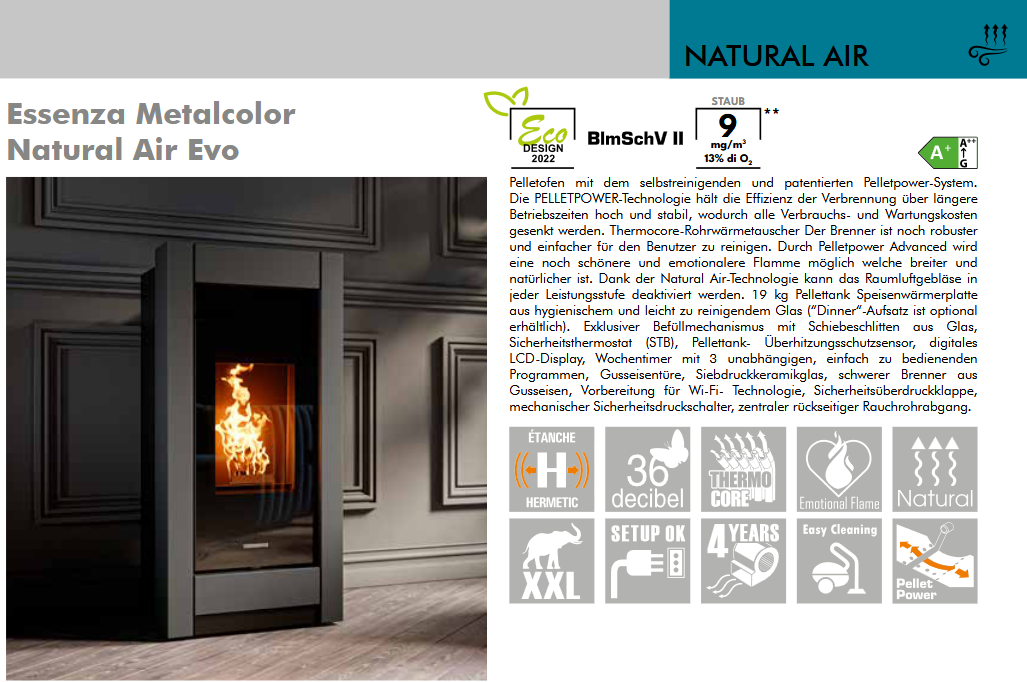 Essenza Metalcolor Natural Air EVO in 3 Farben wählbar