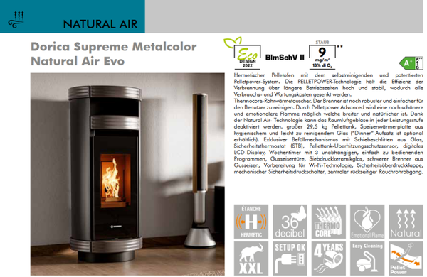 Dorica Supreme Metalcolor Natural Air EVO, 5 Farben wählbar