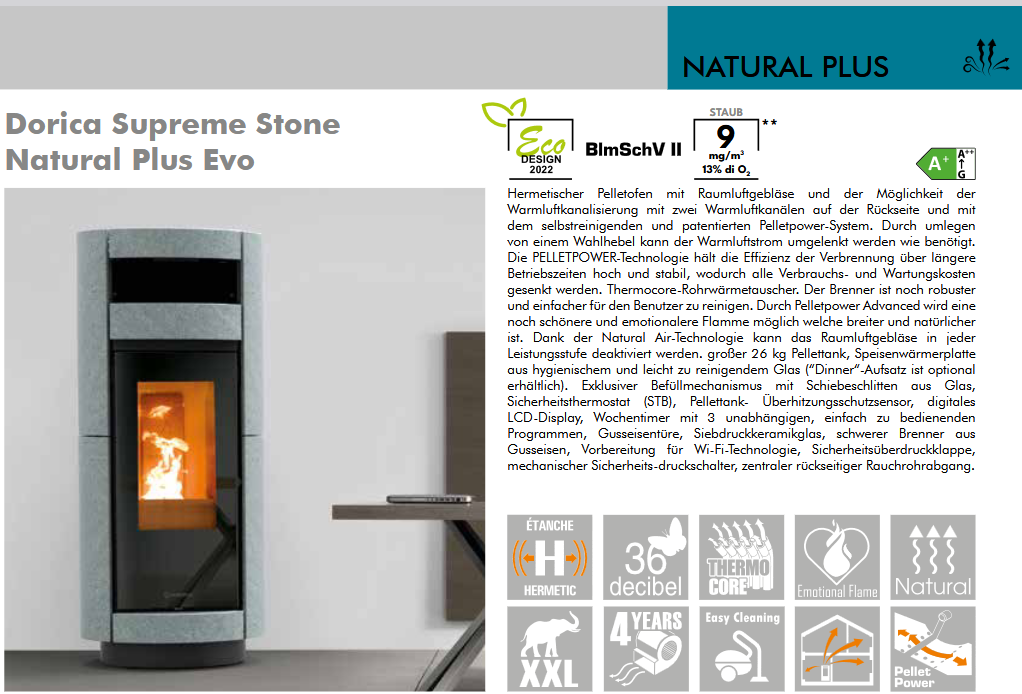 Dorica Supreme Stone Natural Plus EVO Kanalisierbar