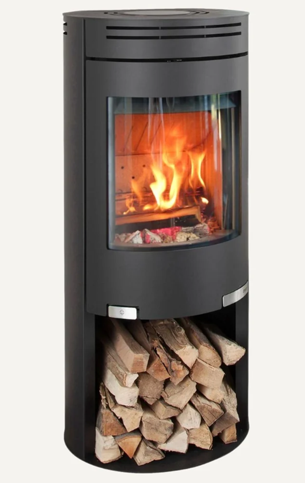Aduro 1.4 Kaminofen Holzofen, Holzfach, Gehäuse Schwarz