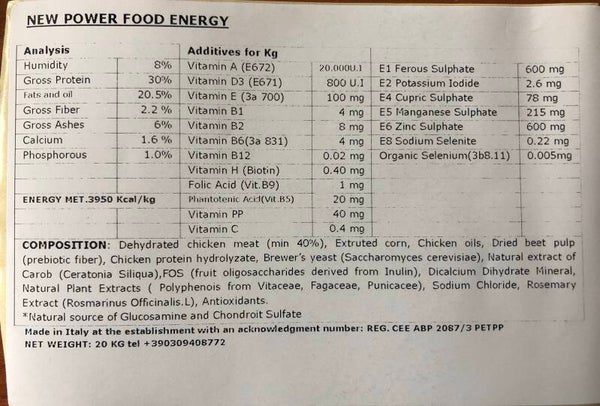 New Power Food Energy 20kg für nur 50,-€