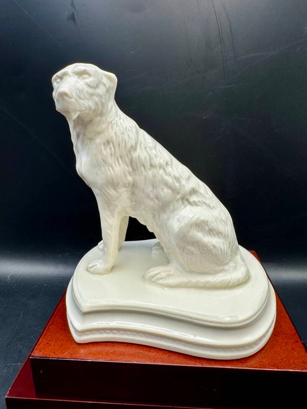 Rare Belleek Irish Wolfhound limited edition number 676 of 1500