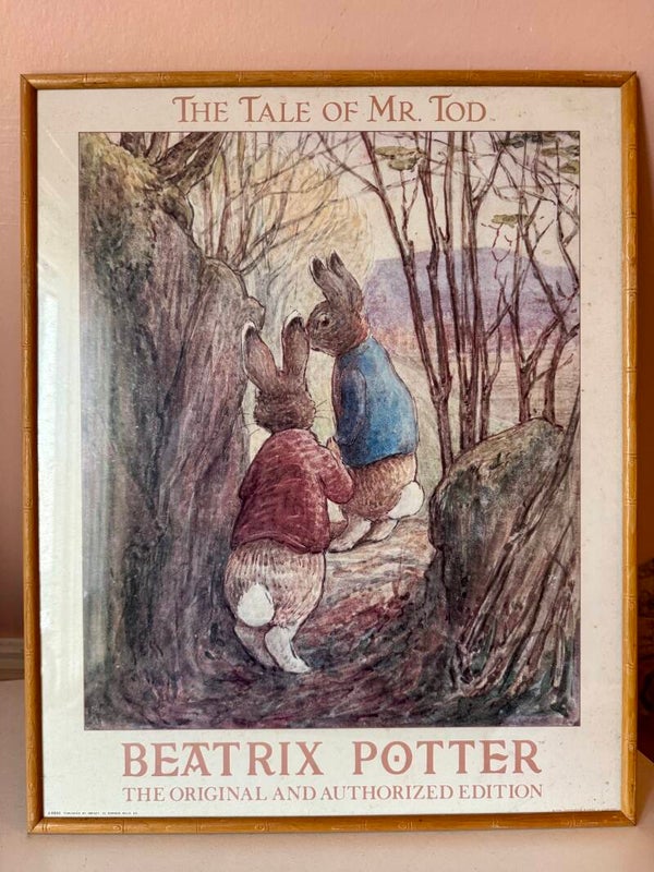 Vintage framed print Beatrix Potter The Tale Of Mr Tod 17 inch wide 21 inch tall